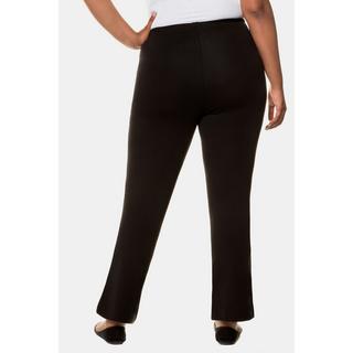 Ulla Popken  Hose, Yogahose, Jersey, ausgestelltes Bein, Elastikbund 