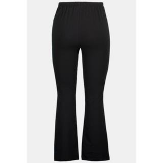 Ulla Popken  Hose, Yogahose, Jersey, ausgestelltes Bein, Elastikbund 