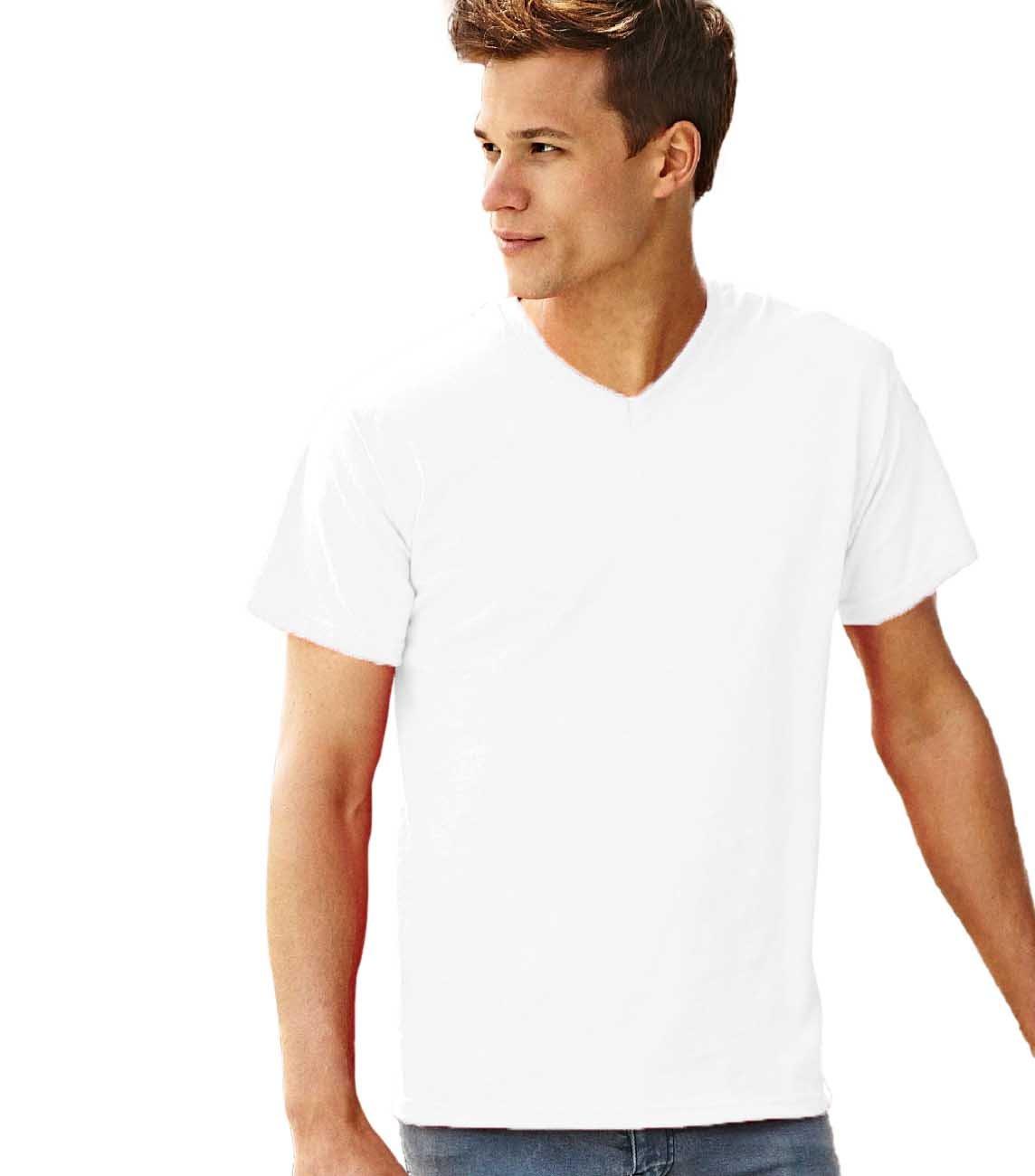 Fruit of the Loom  Valueweight Tshirt Männer mit VAusschnitt, kurzärmlig 