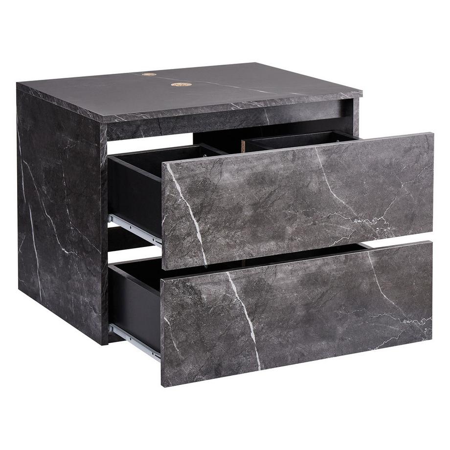 Beliani Mobile lavabo a parete en Pannello di particelle a media densità (MDP) Moderno SERRA  