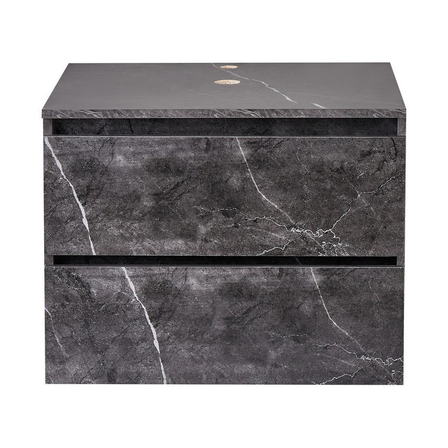 Beliani Mobile lavabo a parete en Pannello di particelle a media densità (MDP) Moderno SERRA  