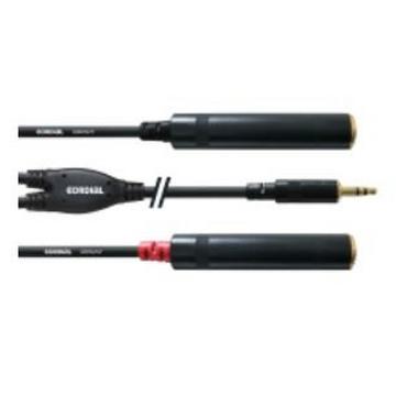 Cordial CFY 0.3 WGG cavo audio 0,3 m 3.5mm 2 x 6.35mm Nero