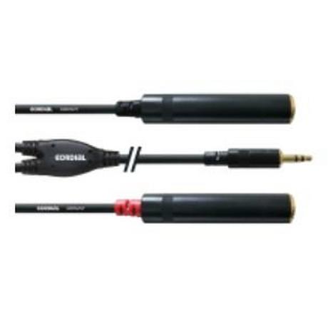 Cordial  Cordial CFY 0.3 WGG cavo audio 0,3 m 3.5mm 2 x 6.35mm Nero 