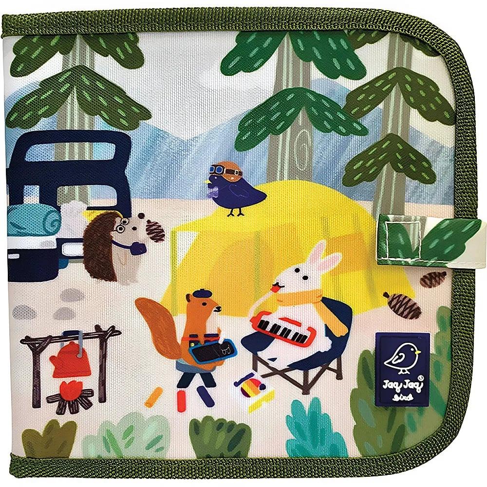 Image of Kreidemalbuch mit 4 Kreiden Camping Multicolor