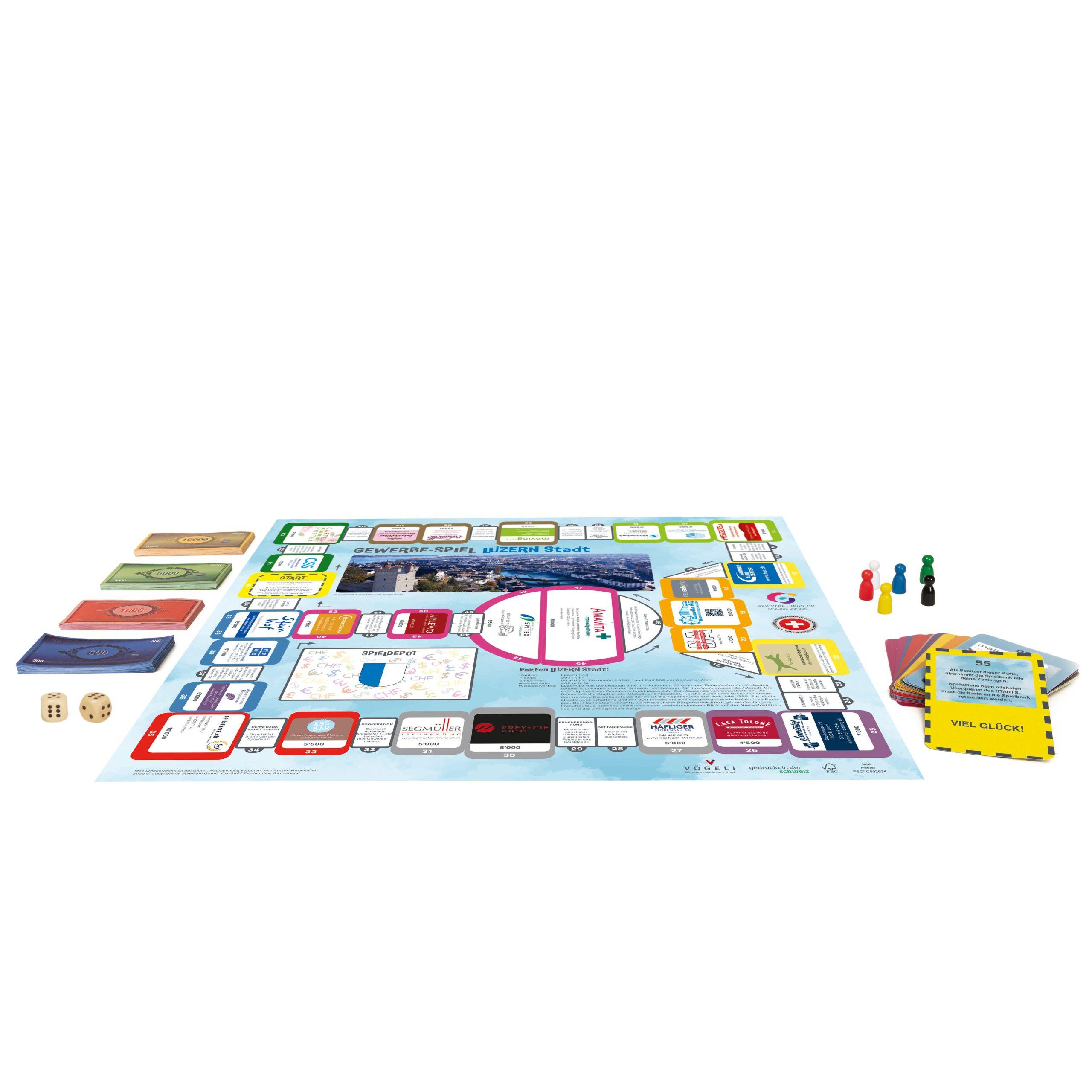 GEWERBE-SPIEL  Brettspiel LUZERN Stadt Neuauflage (Deutsch) 