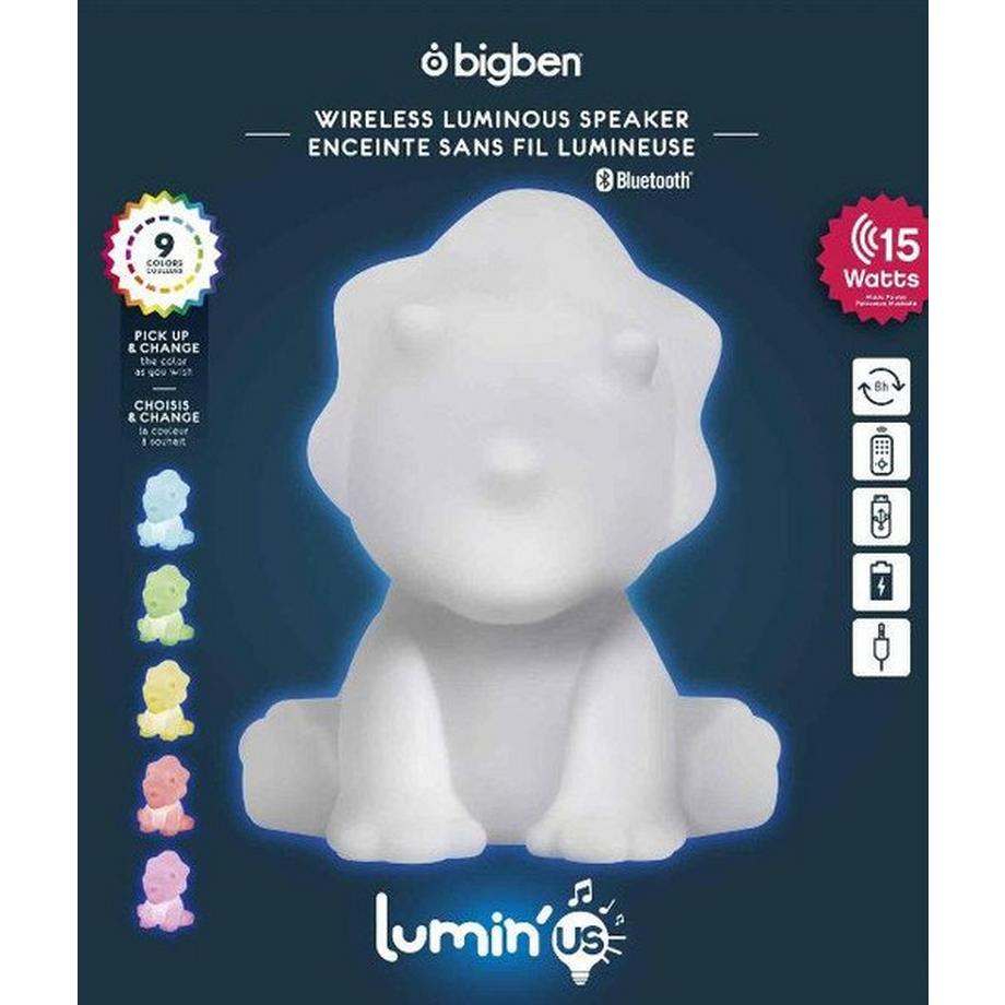 BigBen Connected Lumin'US Rabbit Enceinte Dinosaure Lumineuse 15W, Bigben 