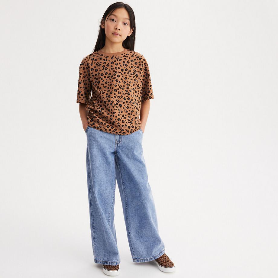 T-Shirt mit kurzen Ärmeln und Animalprint 18 Monate-14 Jahre
