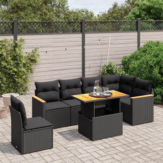 VidaXL Ensemble de canapés de jardin rotin synthétique  