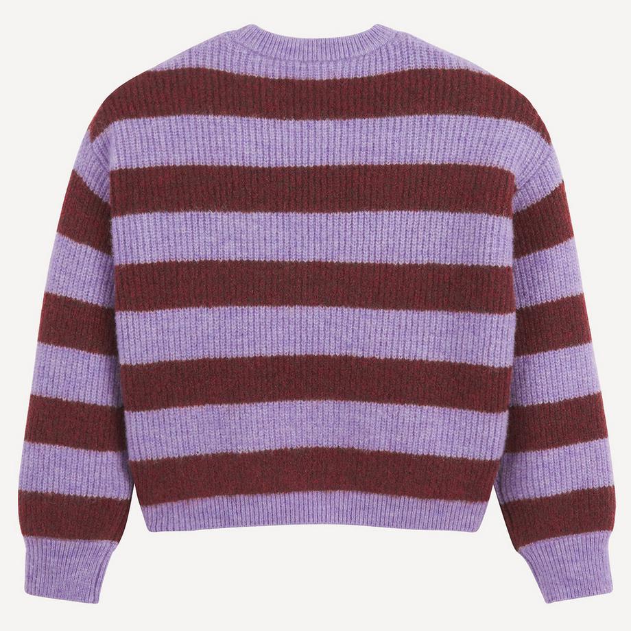 La Redoute Collections  Gestreifter Rundhals-Pullover aus rustikalem Strick 