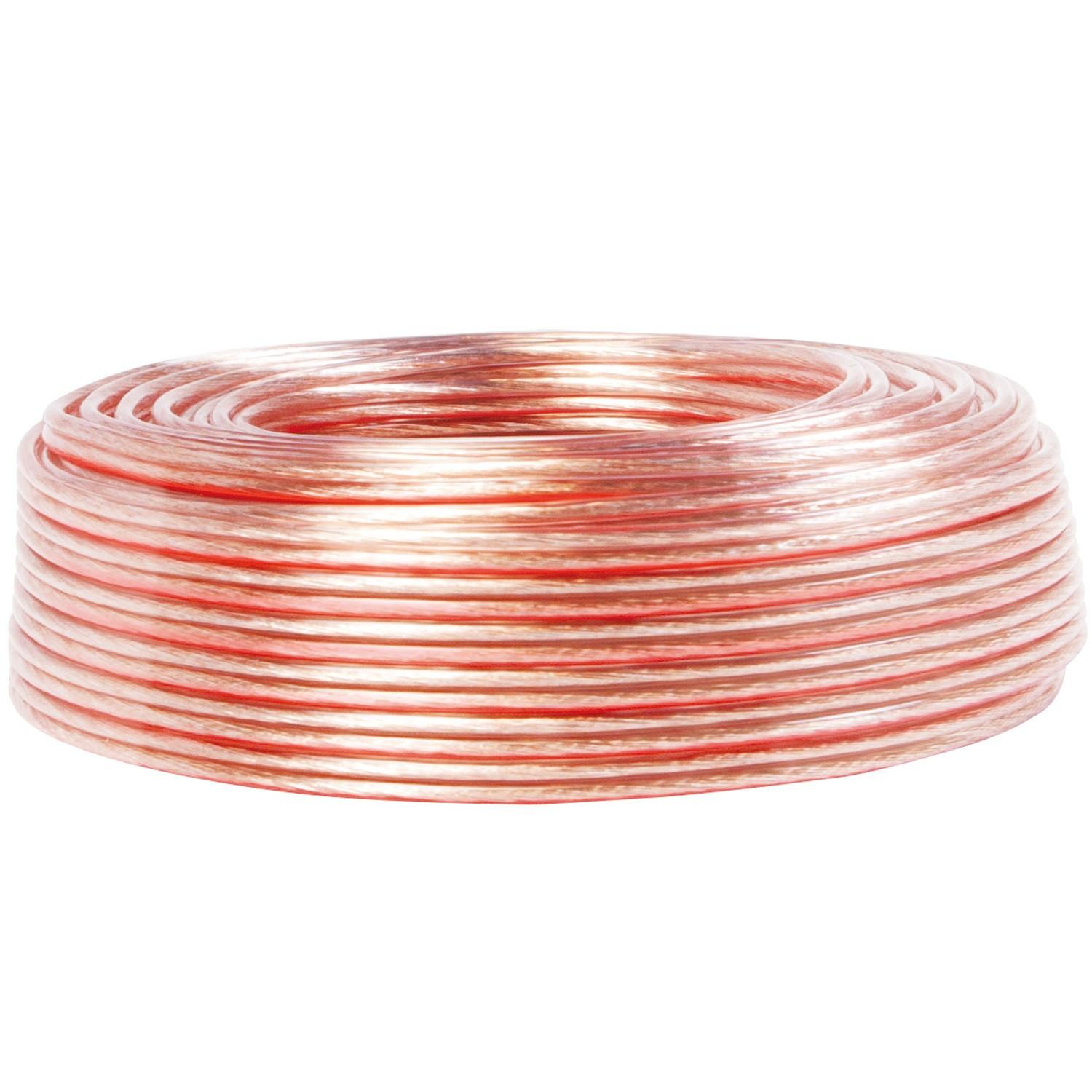 LogiLink  Câble haut-parleur 2x1,5 100m Transparent 