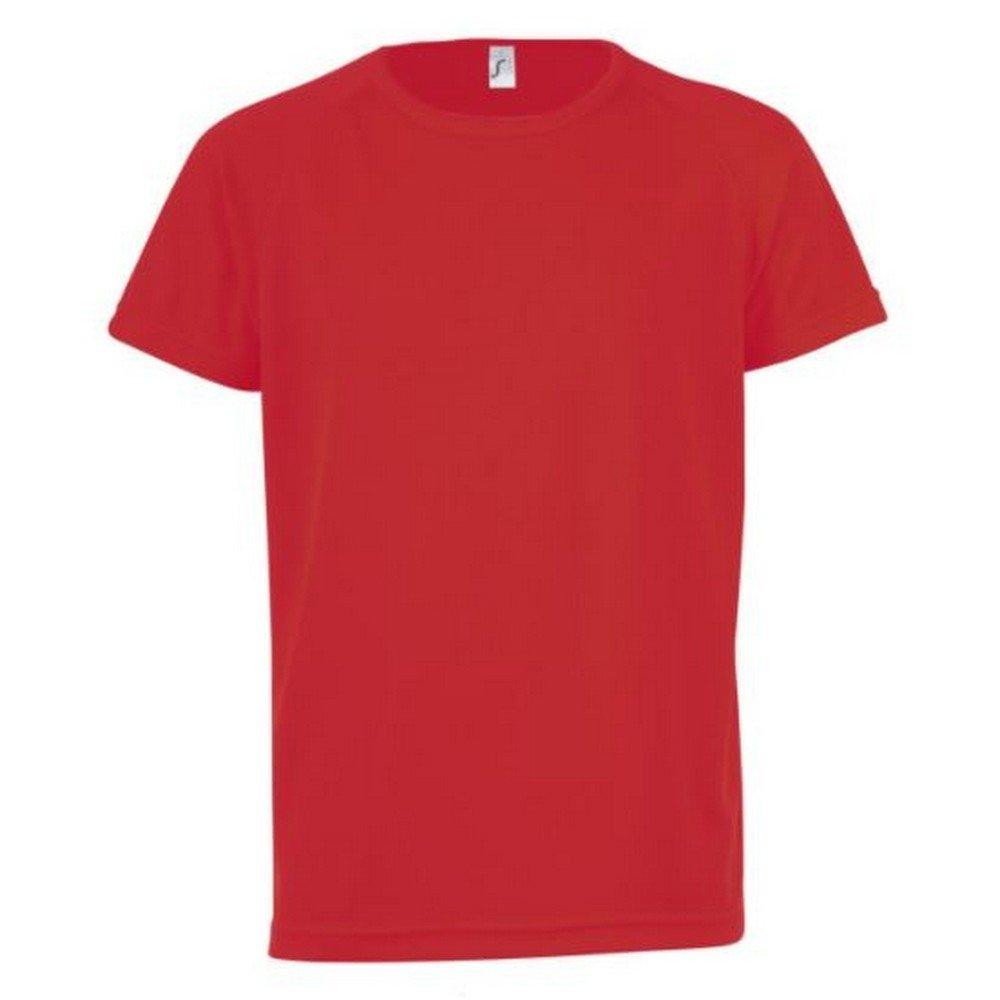 Image of Tshirt Sporty, Kurzarm Mädchen Rot Bunt 128