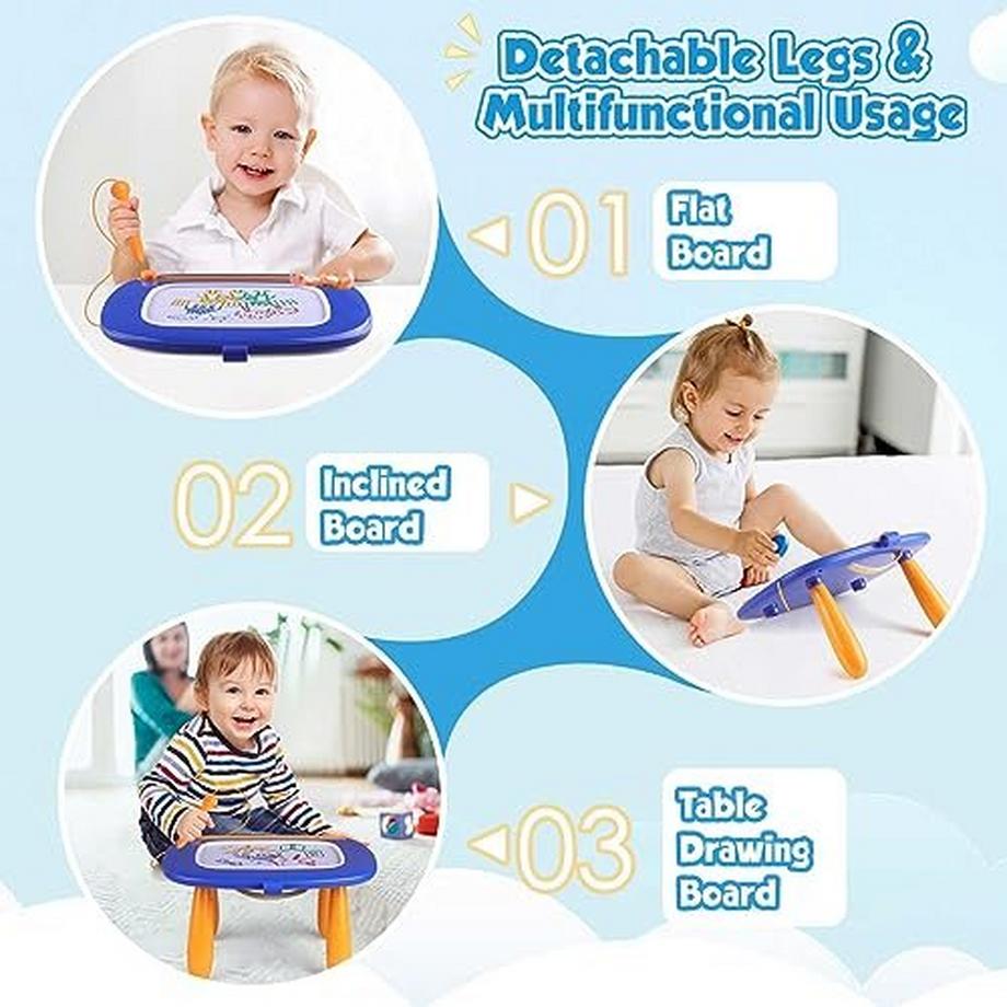 Activity-board  Magnetische Maltafel Zaubertafel für Kinder, Bunte Löschbare Magnettafel Zeichentafel mit Beinen 