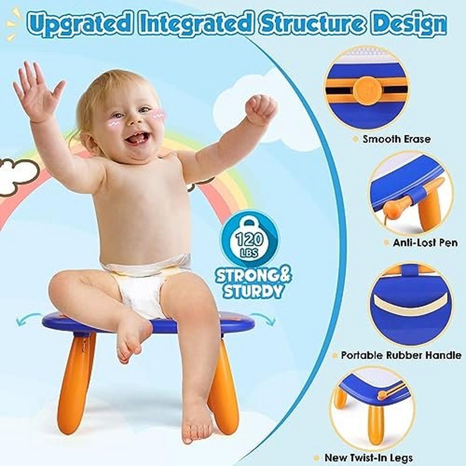 Activity-board  Magnetische Maltafel Zaubertafel für Kinder, Bunte Löschbare Magnettafel Zeichentafel mit Beinen 