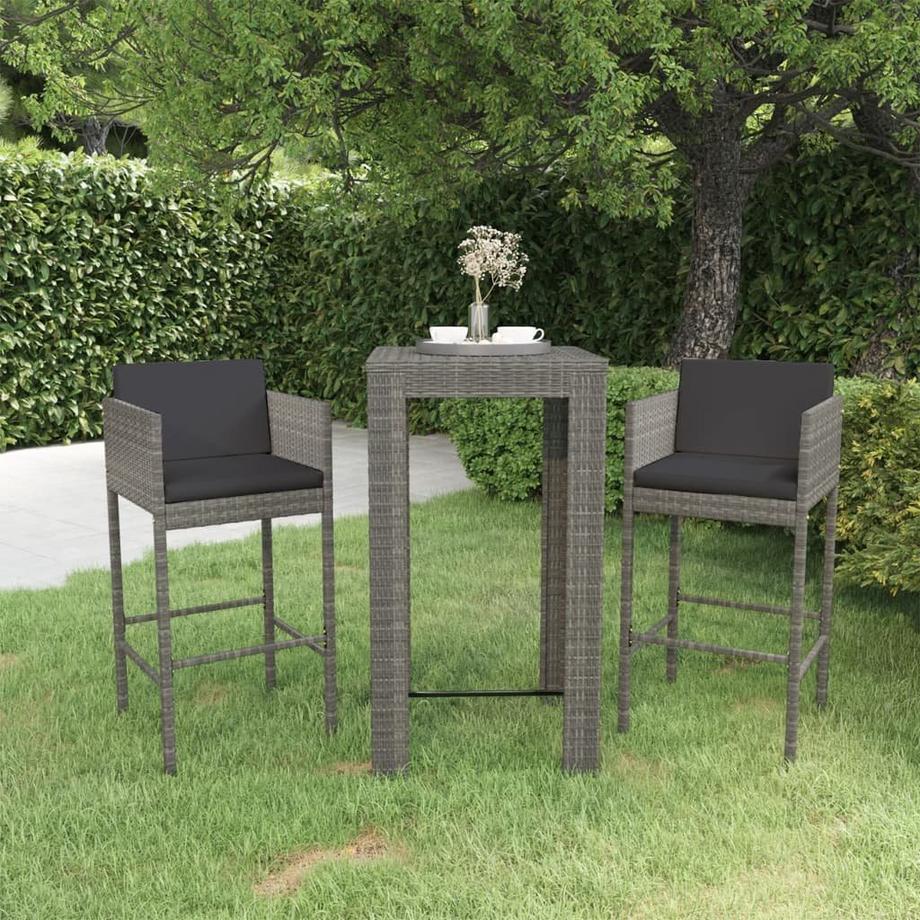 VidaXL Garten-bar-set poly-rattan  