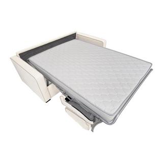 Vente-unique Canapé 3 places convertible express en tissu texturé beige avec assise à mémoire de forme matelas 22 cm FRAPALI  