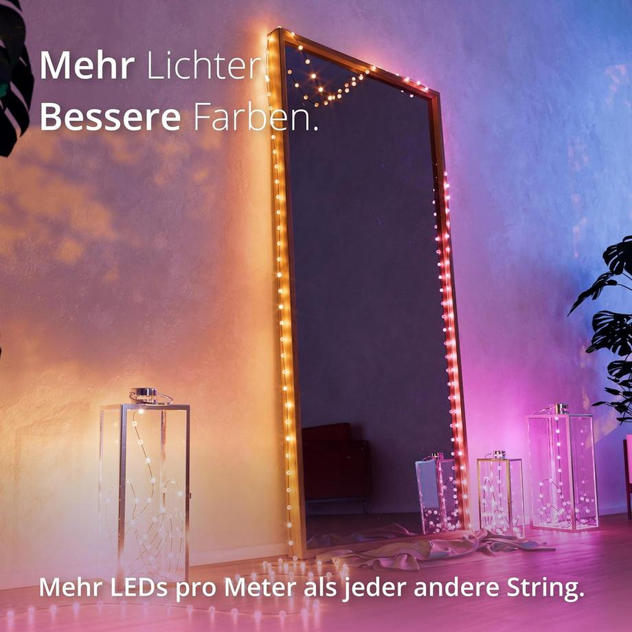 twinkly CANDELE con 200 LED RGB a forma di perla  