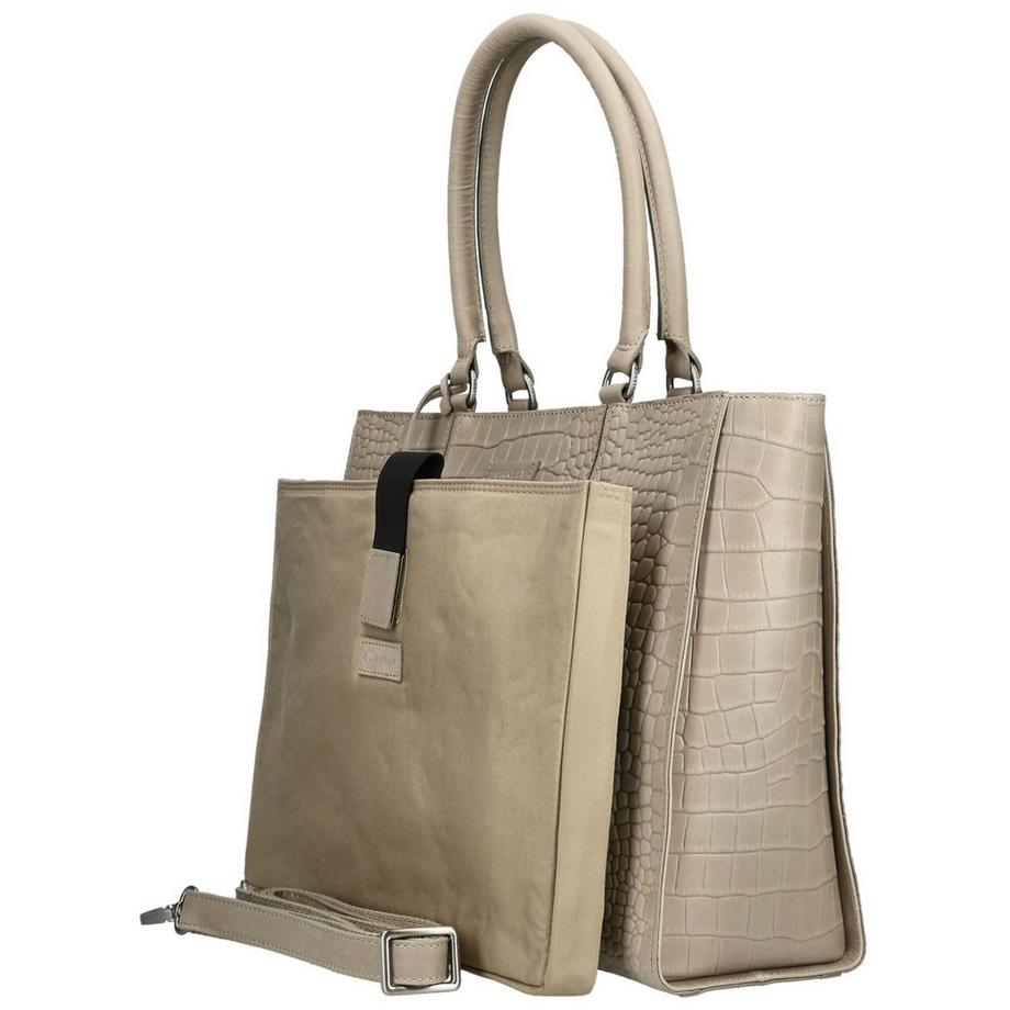 BURKELY Borsa a mano strutturata con texture a coccodrillo  