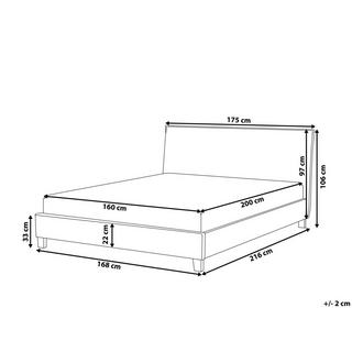 Beliani Bett mit Lattenrost aus Polyester Klassisch SENNEZ  