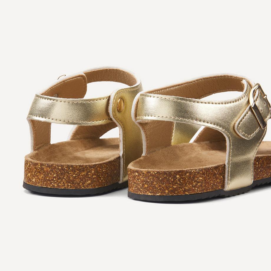 La Redoute Collections Sandales métallisées à double boucle  