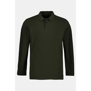 JP1880  Maglia basic in piqué con maniche lunghe e colletto polo, fino alla tg. 8XL 