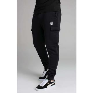 Sik Silk  Sweatpants Black Essential Cargo Jogger 