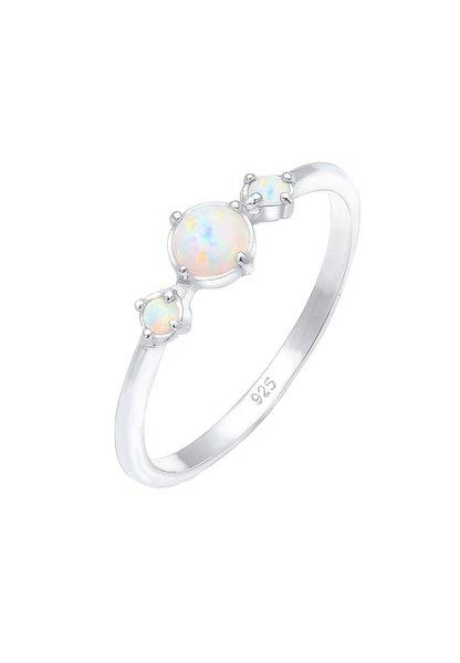 Image of Ring Vintage Look Opal Damen Silber 54mm