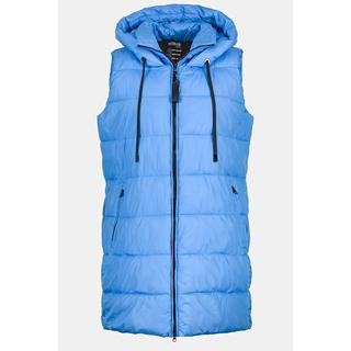 Ulla Popken  Gilet HYPRAR trapuntato e lungo con zip laterali e collo alto 