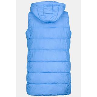 Ulla Popken  Gilet HYPRAR trapuntato e lungo con zip laterali e collo alto 