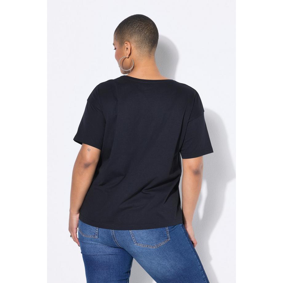 Studio Untold T-shirt Oversize Glitter-Eye Mezza Manica  