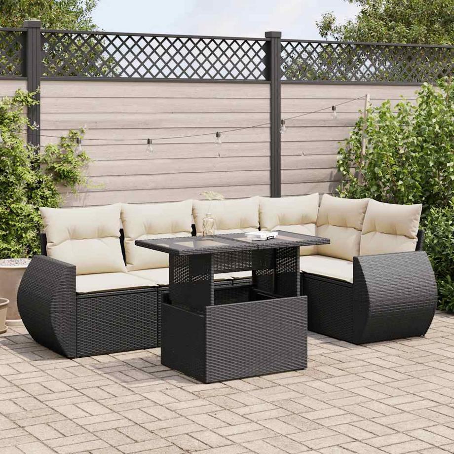 VidaXL set di divani da giardino Polirattan  