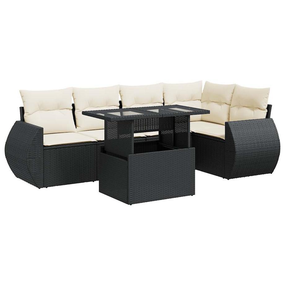 set di divani da giardino Polirattan