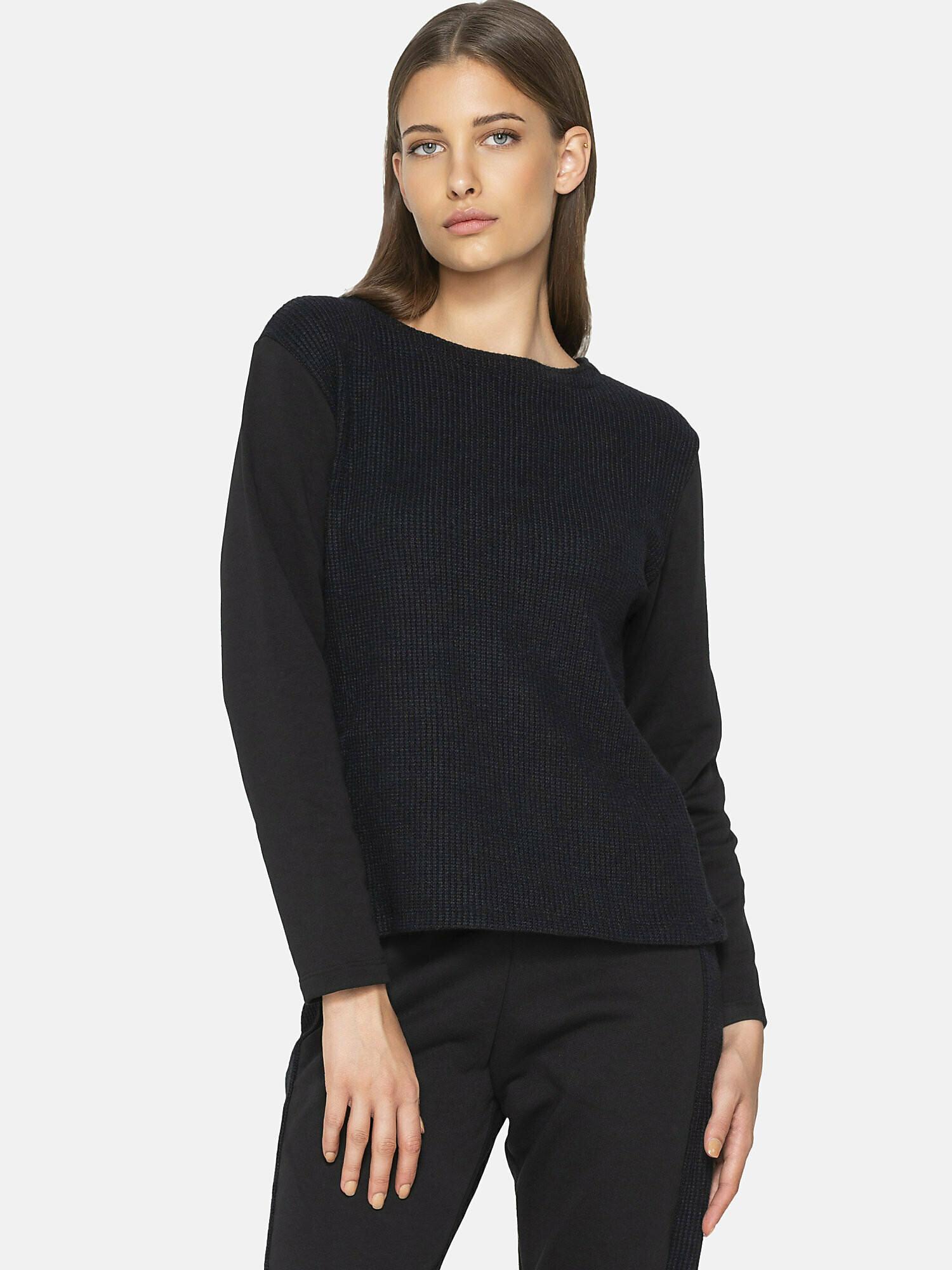 Image of Top Mit Langen Ärmeln Sweetened Damen Schwarz L