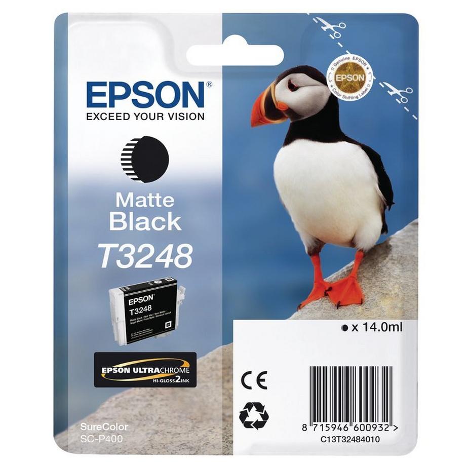 EPSON Tintenpatrone matte schwarz T324840 SureColor SC-P400 14ml