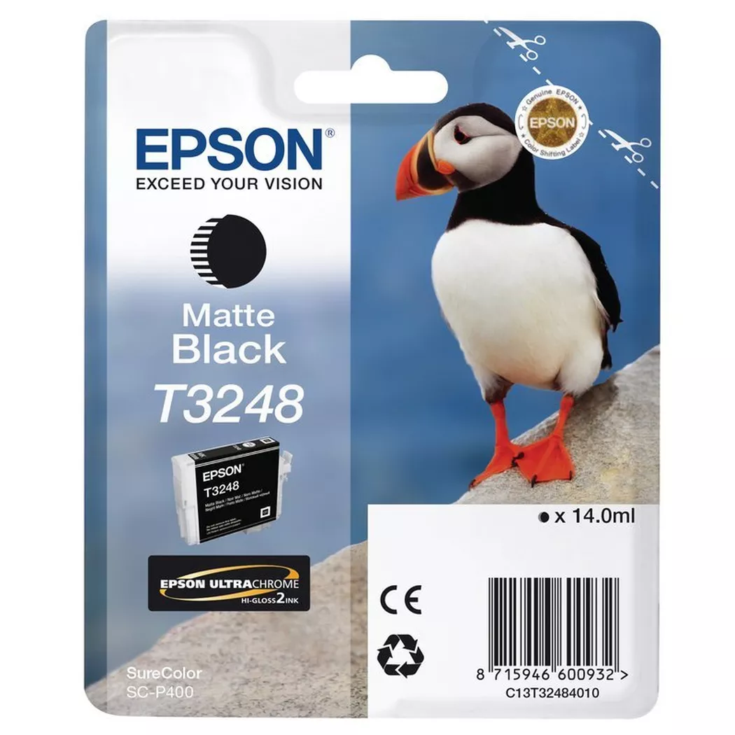 Epson – Tintenpatrone matte schwarz T324840 SureColor SC-P400 14ml, One Size