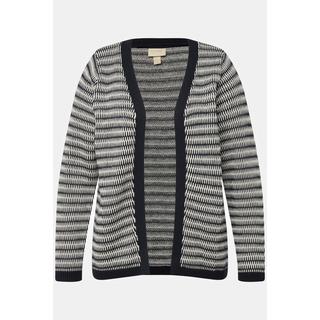 Ulla Popken  Cardigan di jacquard in cotone biologico con scollo a V 