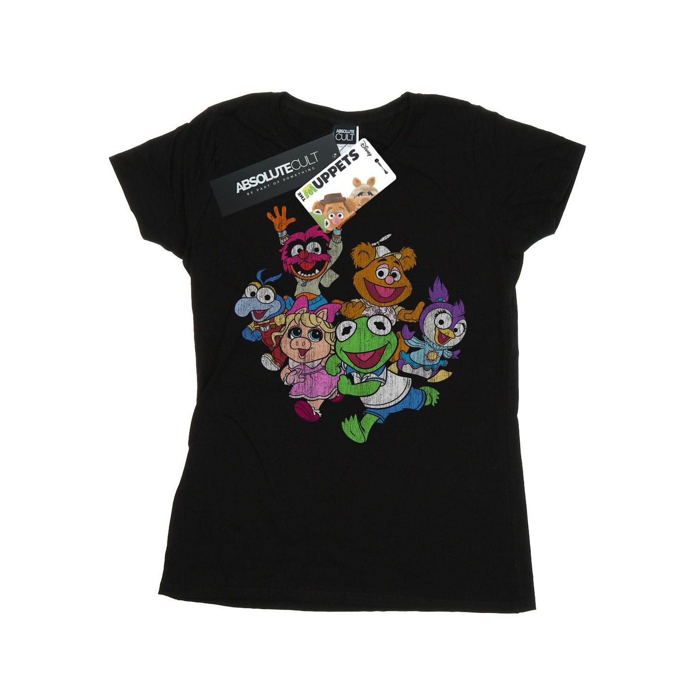 Image of The Muppets Muppet Colour Group Tshirt Damen Schwarz XL