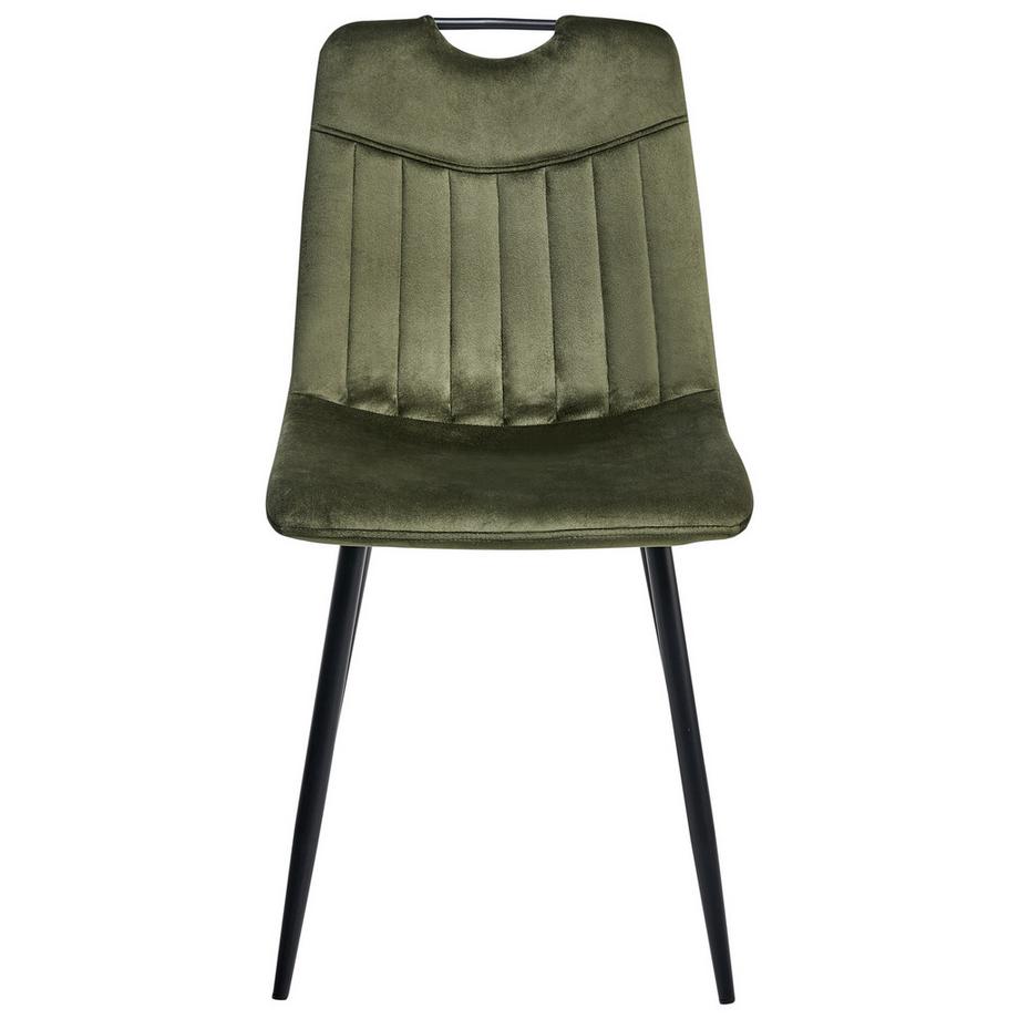 Beliani Lot de 4 chaises de salle à manger en Velours  ARGYLE  