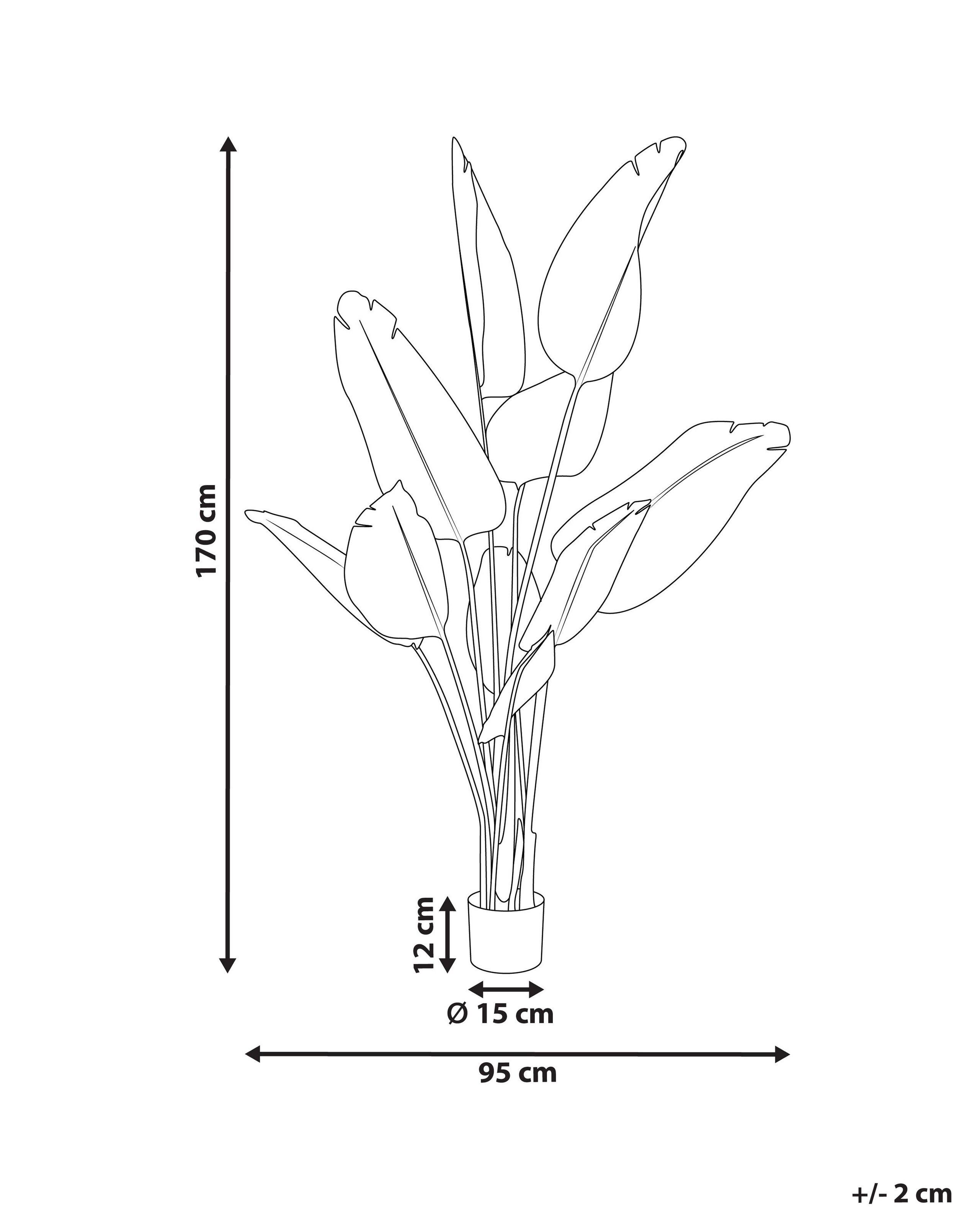 Beliani Kunstpflanze aus Kunststoff BANANA TREE  