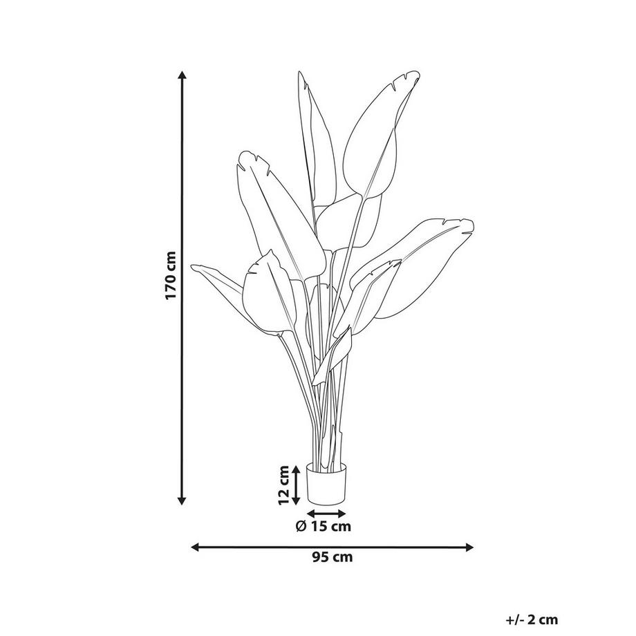 Beliani Kunstpflanze aus Kunststoff  BANANA TREE  