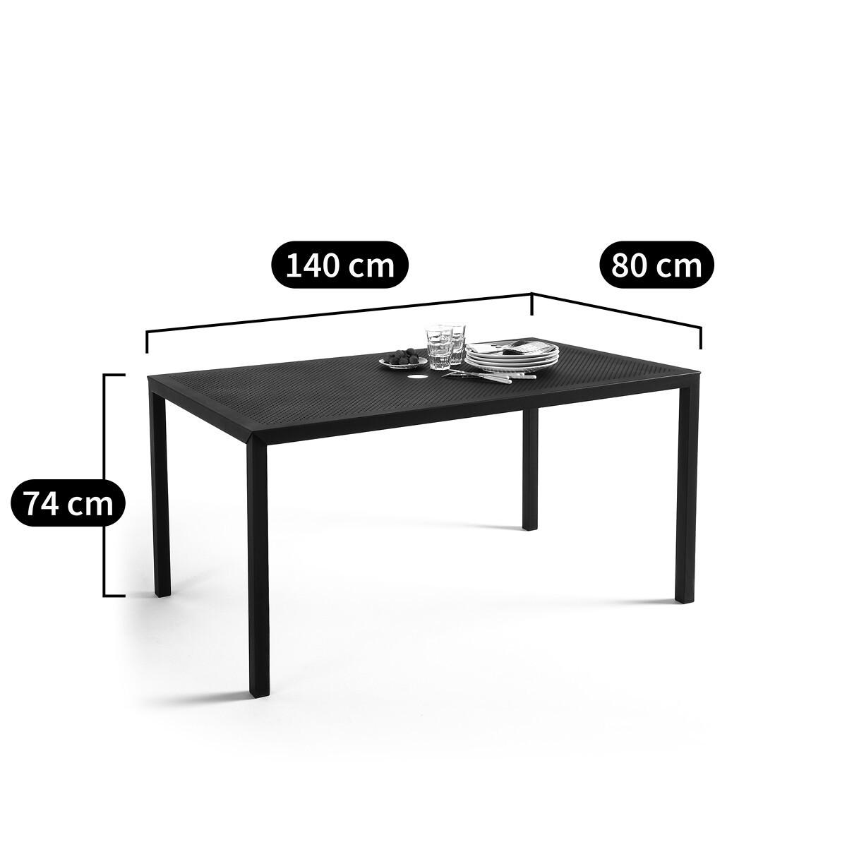 La Redoute Intérieurs Table rectangulaire en métal acier perforé  