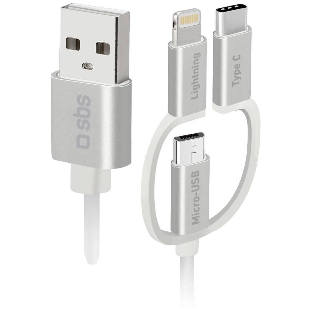 sbs mobile  Câble de charge 3 en 1 Lightning USB-C 