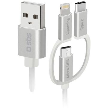 3in1 Ladekabel Lightning USB-C
