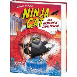 Ninja Cat (Band 4) - Der mysteriöse Juwelenraub O'Leary, Dermot; Loewe Kinderbücher (Hrsg.); East, Nick (Illustrationen); Reisinger, Tamara (Übersetzung) Gebundene Ausgabe 