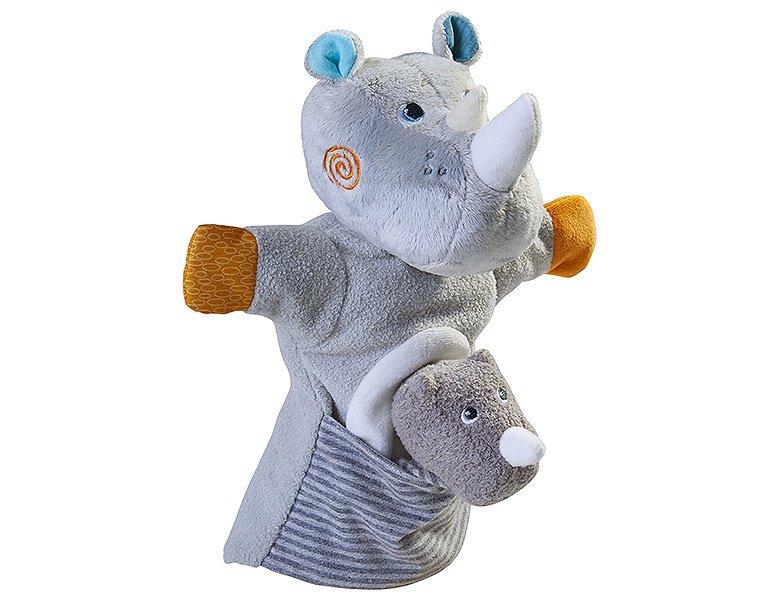 Image of HABA-Handpuppe Nashorn mit Baby