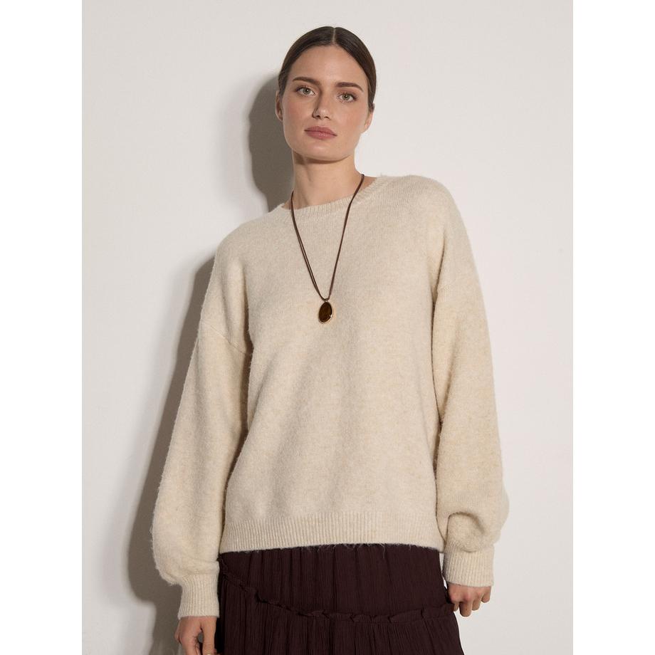 Weicher Pullover mit Schleife am Rücken