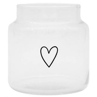 Eulenschnitt Petit vase en verre décoré cœur  