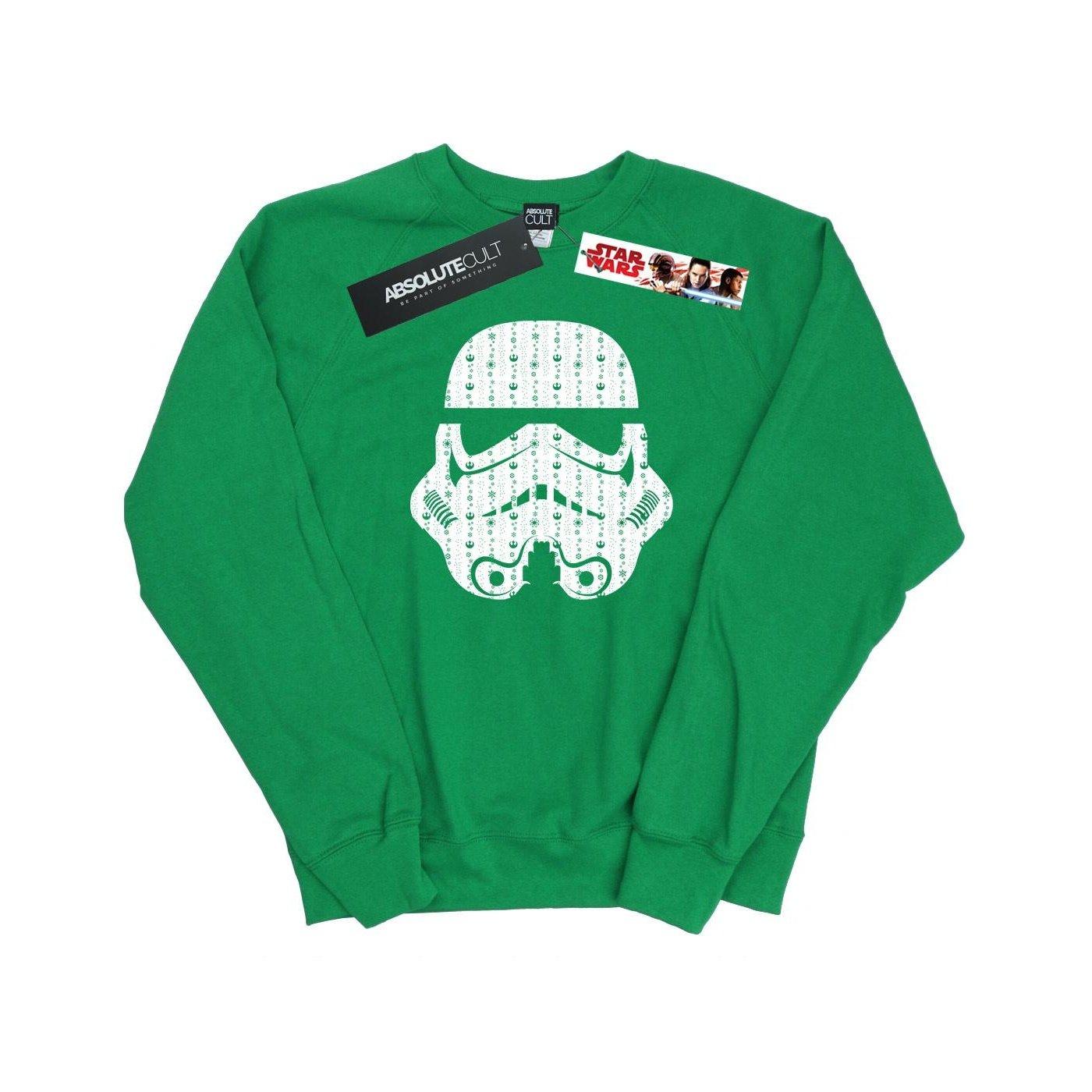 Image of Christmas Stormtrooper Helmet Sweatshirt Damen Grün XL