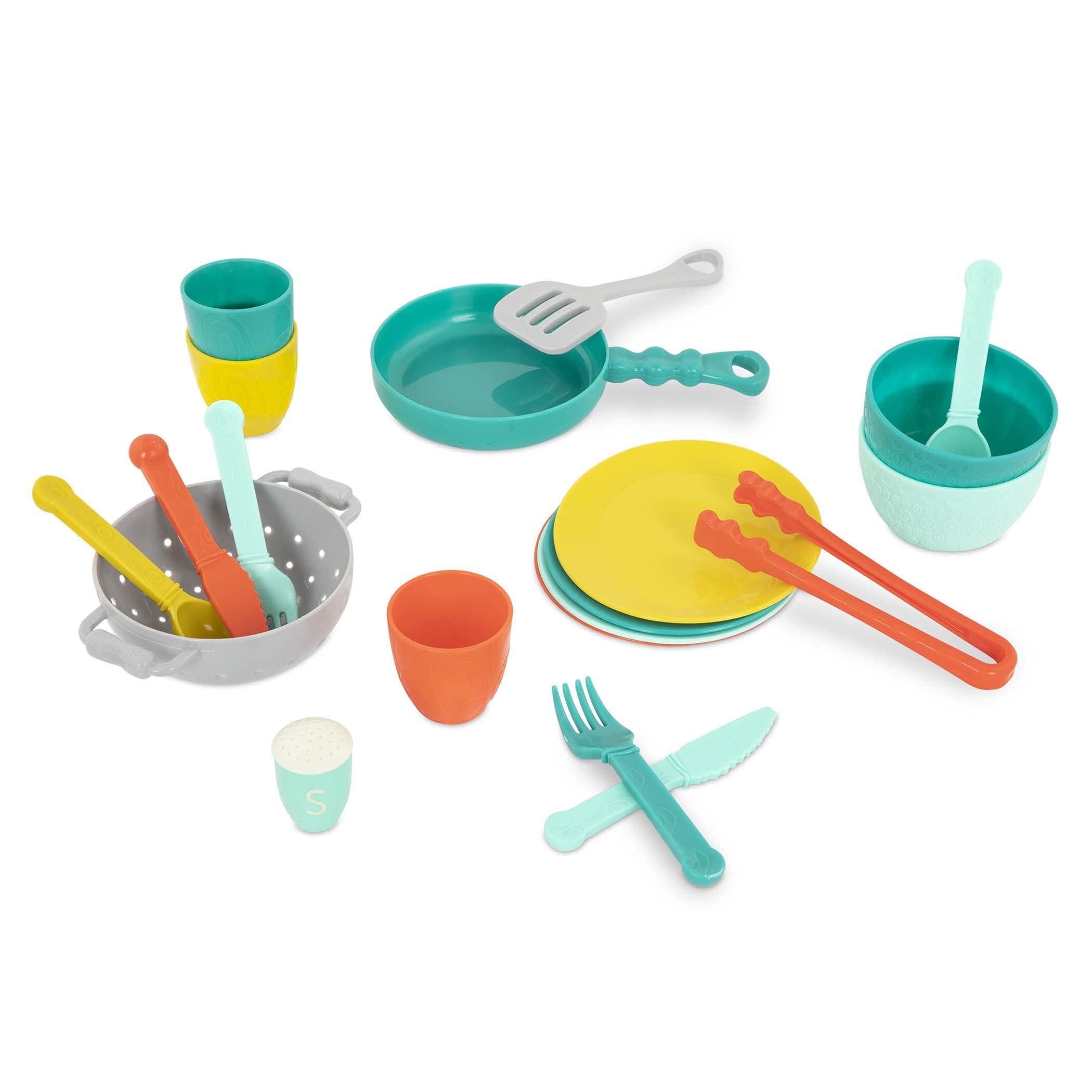 Activity-board  Accessoires de cuisine pour enfants set de vaisselle et set de casseroles - ustensiles de cuisine pour enfants pour la cuisine ludique 