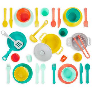 Activity-board  Accessoires de cuisine pour enfants set de vaisselle et set de casseroles - ustensiles de cuisine pour enfants pour la cuisine ludique 