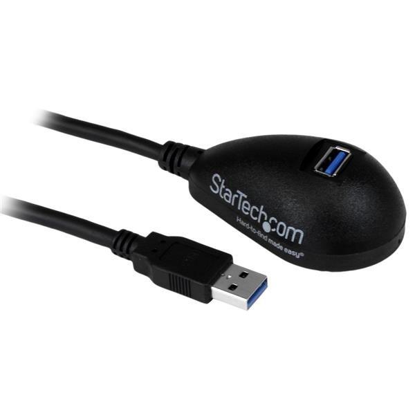 Image of StarTech.com 1,5m SuperSpeed USB 3.0 Desktop Verlängerungskabel - Stecker Buchse - Schwarz